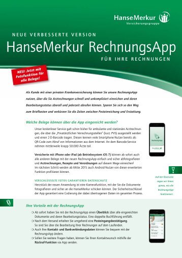 HanseMerkur RechnungsApp - HanseMerkur VertriebsPortal