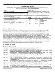 EVP NIH Biosketch copy - University of Pittsburgh Cancer Institute