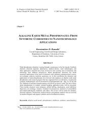 alkaline earth metal phosphonates - Department of Chemistry