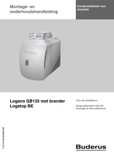 Montage- en onderhoudshandleiding Logano GB125 met brander ...