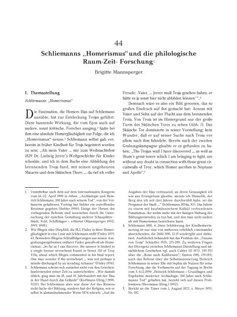 Archaeology and Heinrich Schliemann 2012