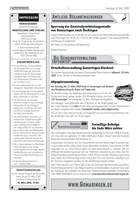 Gomaringen 14.03.09.pdf - Gomaringer Verlag