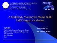 A Multibody Motorcycle Model With LMS VirtualLab Motion