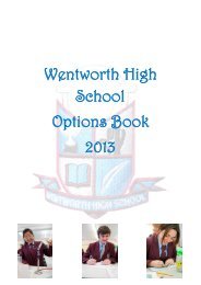 Options Booklet 2013 - Wentworth High School