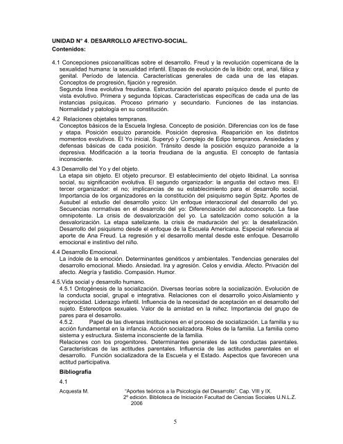 1 I PsicologÃ­a del Desarrollo - Facultad de Ciencias Sociales