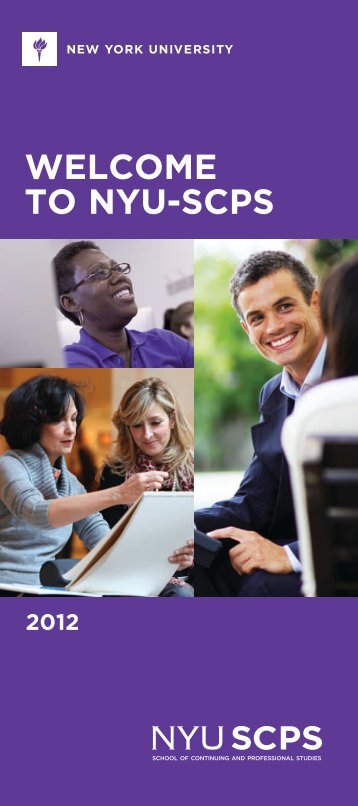 welcome to nyu-scps welcom to nyu - School of Continuing and ...