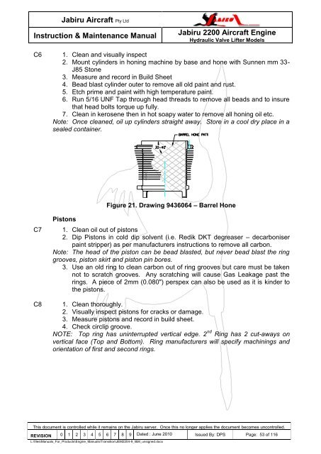 INSTRUCTION AND MAINTENANCE MANUAL FOR JABIRU 2200 ...