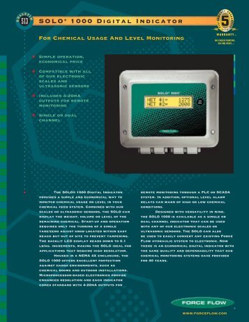 SOLOÂ® 1000 Digital Indicator - Force Flow