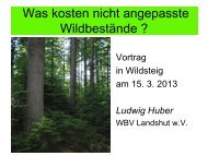 Kosten der WaldverjÃ¼ngung Vergleich - WBV Landshut