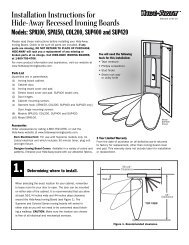 Installation Instructions for Hide-Away Recessed Ironing Boards