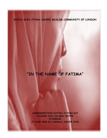 SAYYIDA FATIMA ZAHRA (A - Hujjat Workshop