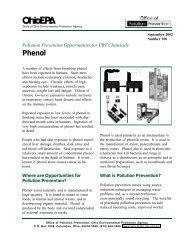 Fact Sheet #100 Pollution Prevention Opportunities: Phenol