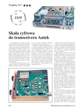 Skala cyfrowa do transceivera Antek (484KB) - Elportal