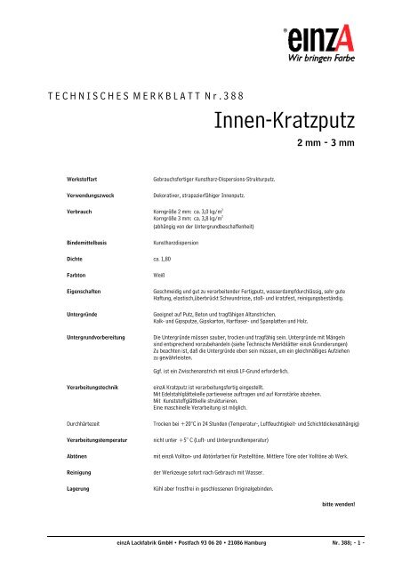 Innen-Kratzputz - einzA