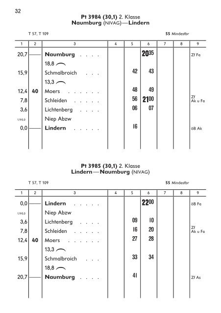 Buchfahrplan Heft 4 a - Krefelder Eisenbahn Gesellschaft