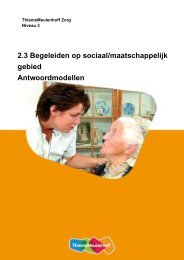 2.3 Begeleiden op sociaal/maatschappelijk gebied Antwoordmodellen