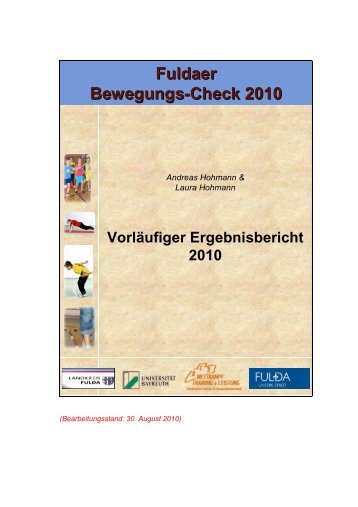 Fuldaer Bewegungs-Check 2010 - Institut für Sportwissenschaft der ...