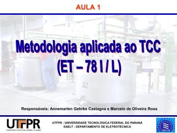 AULA 1 - NUPET - UTFPR