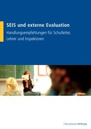 SEIS und externe Evaluation - Bertelsmann Stiftung