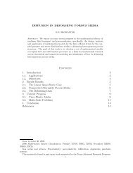 Diffusion in Deforming Porous Media - Department of Mathematics