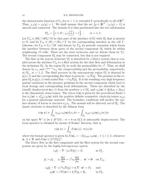Diffusion in Deforming Porous Media - Department of Mathematics