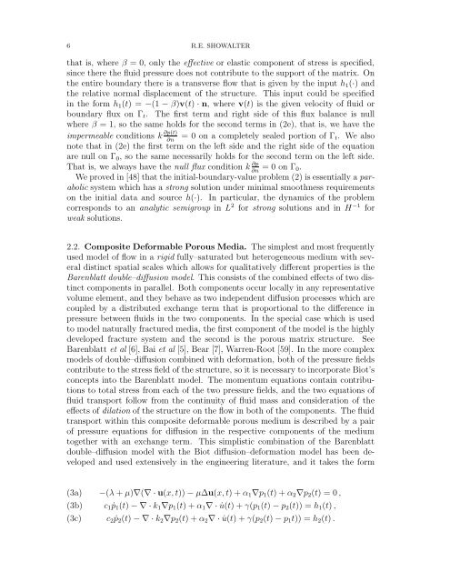 Diffusion in Deforming Porous Media - Department of Mathematics