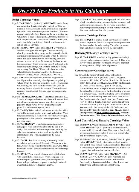 Sun Hydraulics Catalog - BIBUS SK, sro