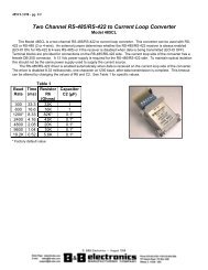 Two Channel RS-485/RS-422 to Current Loop Converter