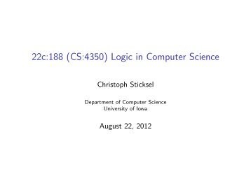 Propositional Logic - University of Iowa