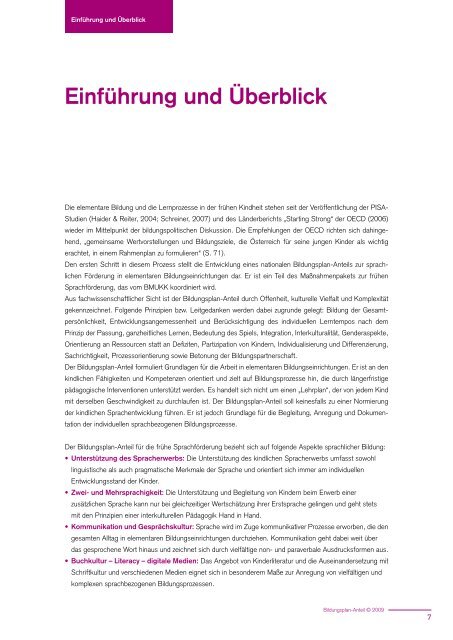 Bildungsplan-Anteil zur sprachlichen Förderung in ... - sprich-mit-mir.at