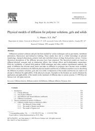 Physical models of diffusion for polymer solutions, gels and solids