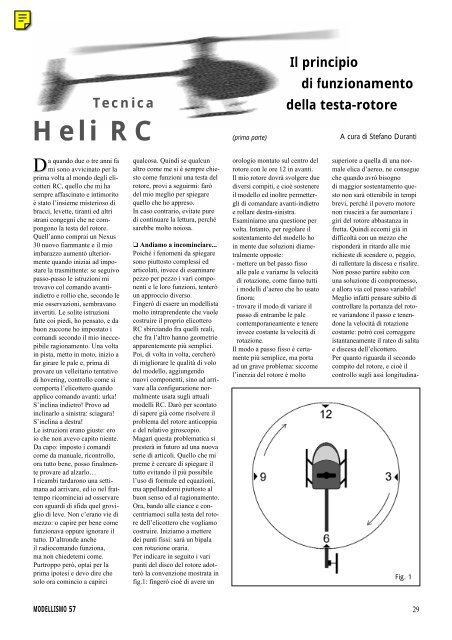 Tecnica Heli RC Il principio di funzionamento della testa-rotore ...