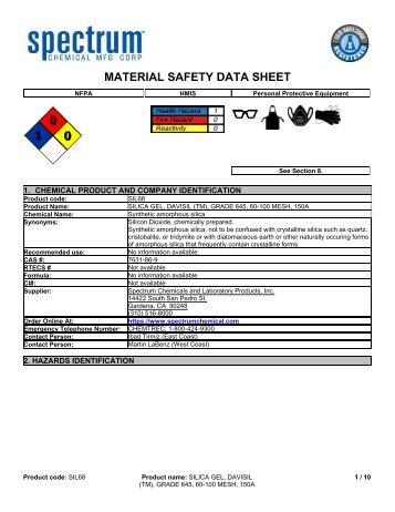 MSDS - Spectrum Chemical