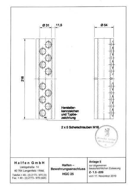 HALFEN HGC Grip Connector Zulassung Z-1.5-209 - Vbbf.de