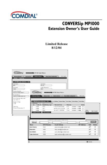 MP1000 Station User Guide