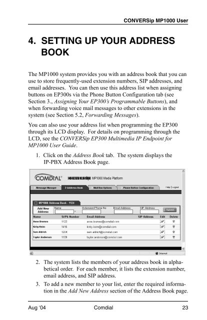 MP1000 Station User Guide