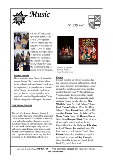 to download a copy of the Newsletter - Stanwell School