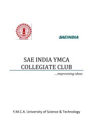 to know more about SAE INDIA... - YMCA University of Science ...