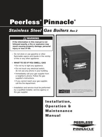 IO&M Manual - Peerless Boilers