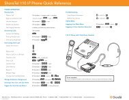 ShoreTel IP 110 Quick Reference - TelData Communications, Inc.