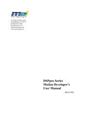 DSPpro Series Motion Developer's User Manual - MEI's On-line ...