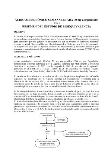 ÃCIDO ALENDRÃNICO SEMANAL STADA 70 mg comprimidos EFG ...