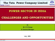 power sector in india challenges and opportunities - Tata Power