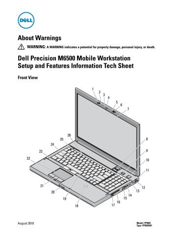 Dell Precision M6500 Mobile Workstation Setup and Features ...