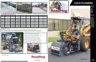 skidsteer cold planer literature - Roadhog, Inc.