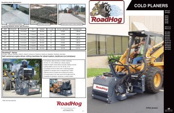 skidsteer cold planer literature - Roadhog, Inc.