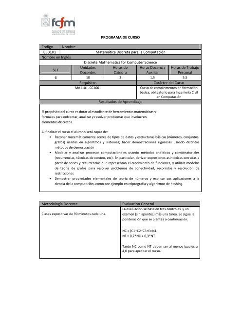 Matemática Discreta para la Computación - Escuela de Ingeniería y ...