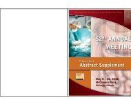 52ND ANNUAL MEETING - Society for Surgery of the Alimentary Tract