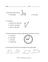 OCSD 3rd Grade Math Assessment 3.4 Name: Date: 1. What type of ...