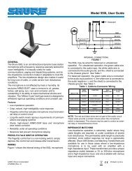 Owners Manual for Shure 550L Desktop Base Station